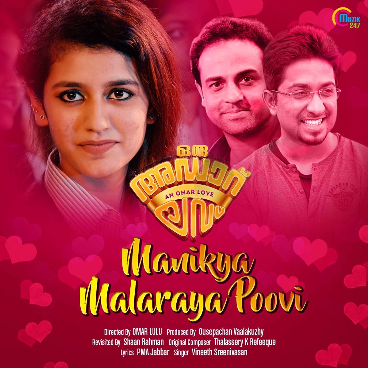 Manikya Malaraya Poovi (From "Oru Adaar Love") - Single by Vineeth Sreenivasan album cover