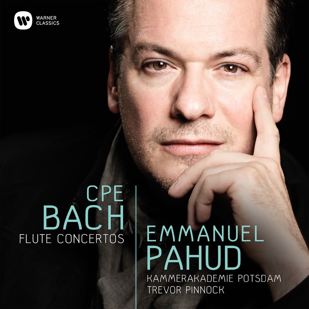 C.P.E. Bach: Flute Concertos by Emmanuel Pahud, Kammerakademie Potsdam & Trevor Pinnock album cover