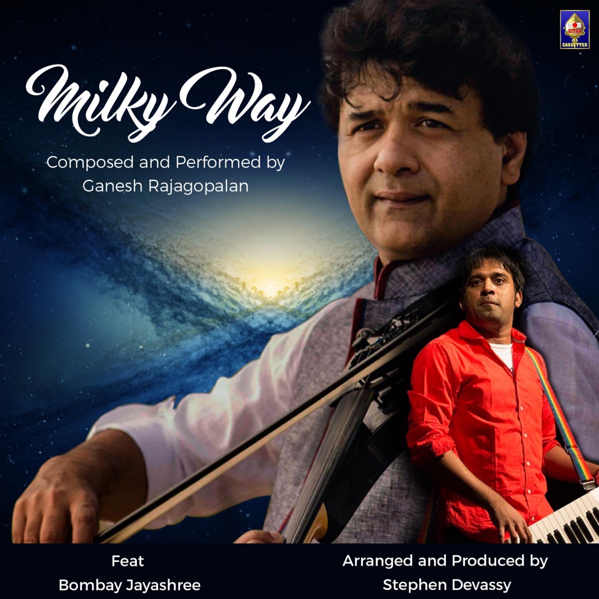Milky Way - Raga Begada (feat. Bombay Jayashree) - Single by Ganesh Rajagopalan & Stephen Devassy album cover