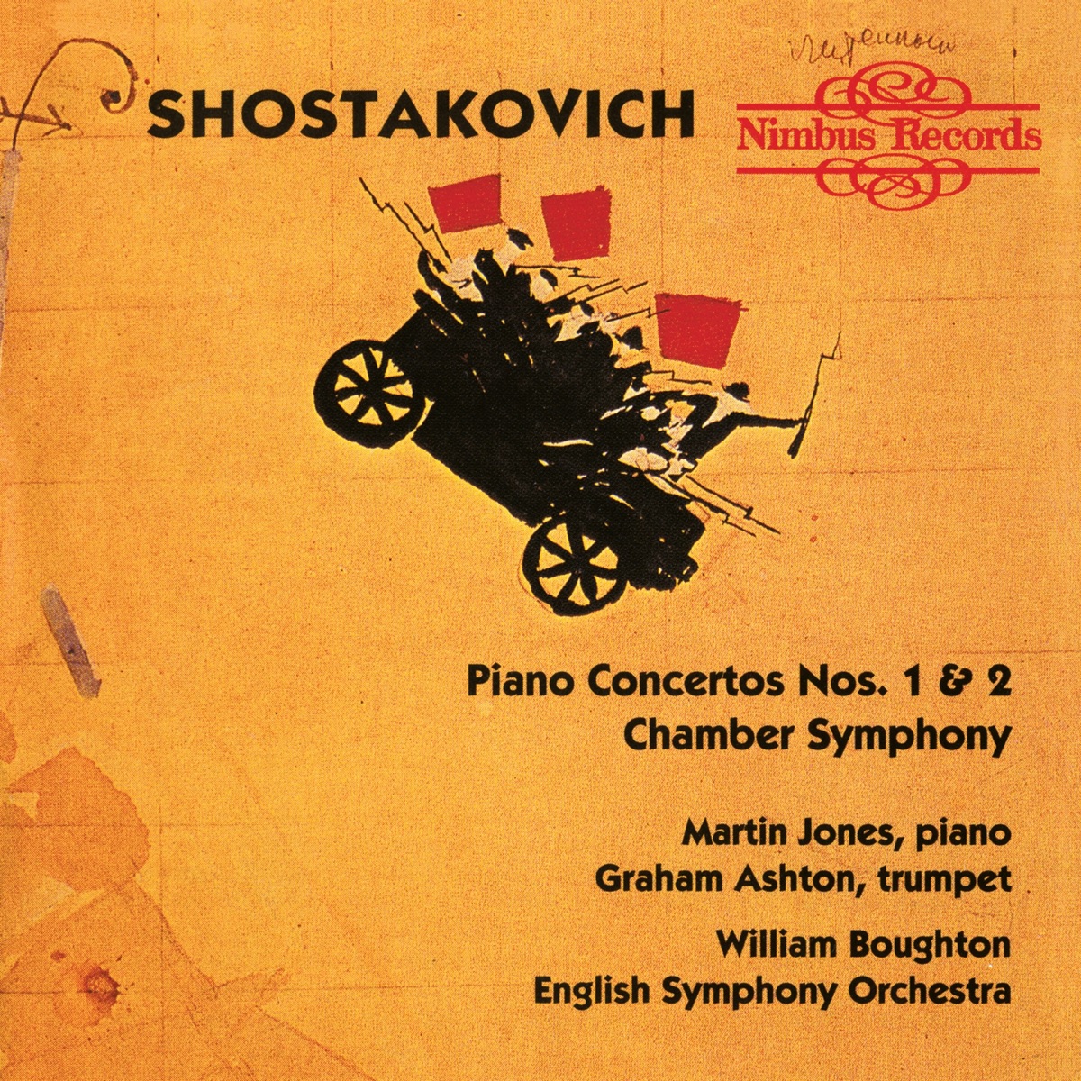 Shostakovich: Piano Concertos & Chamber Symphony by Martin Jones, Graham Ashton, English Symphony Orchestra & William Boughton album cover