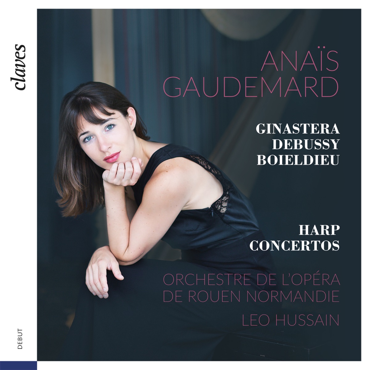 Harp Concertos by Orchestre de l'Opéra de Rouen Normandie, Leo Hussain & Anaïs Gaudemard album cover