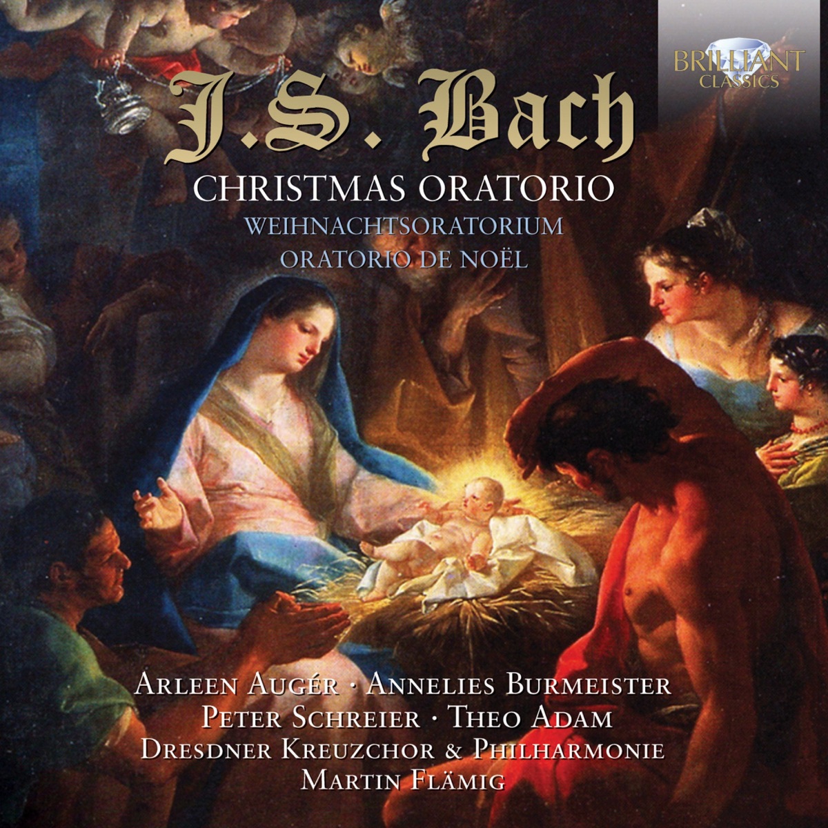 J.S. Bach: Christmas Oratorio by Arleen Auger, Peter Schreier & Dresdner Philharmonie album cover