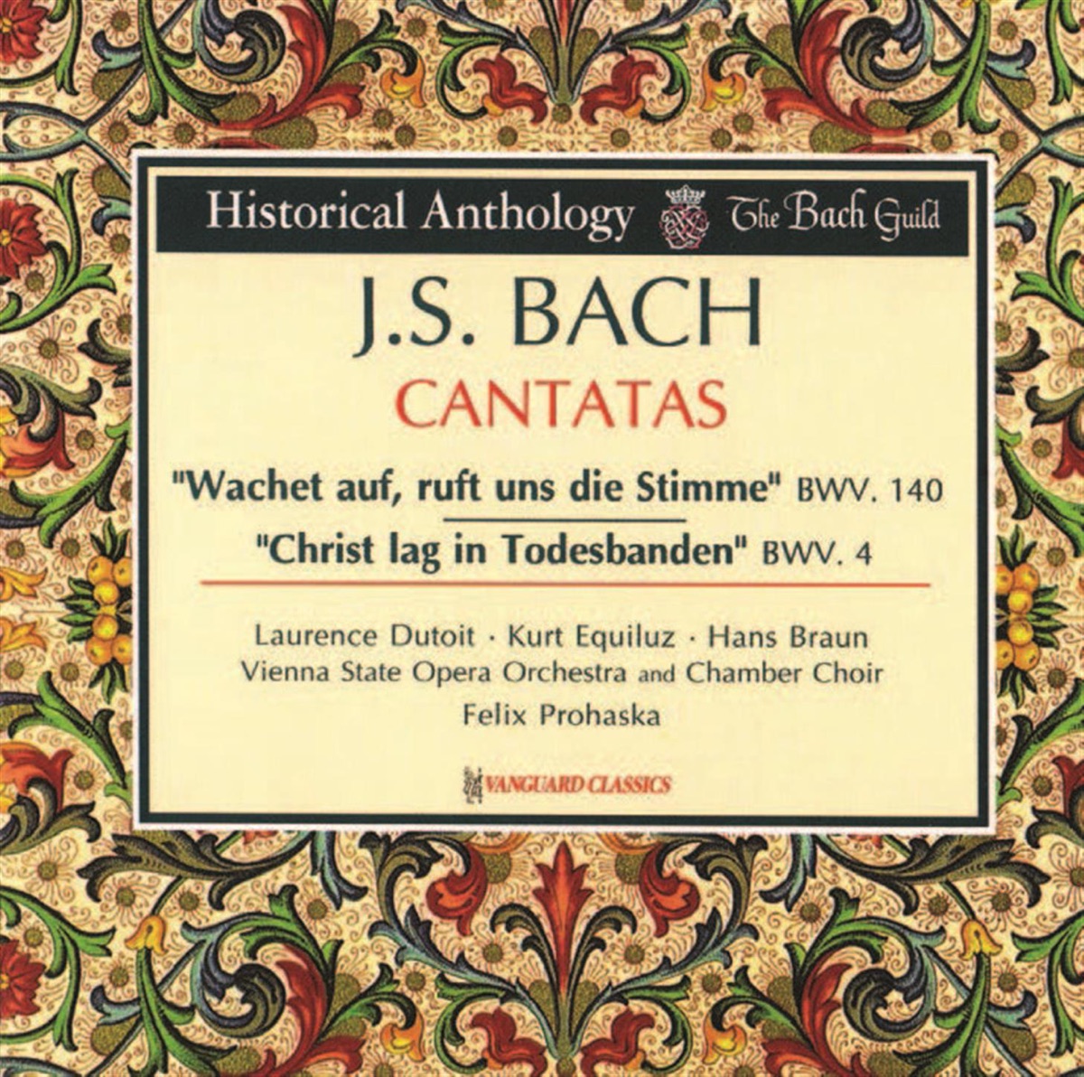 J.S. Bach: Cantatas, BWV 140 & BWV 4 by Felix Prohaska & Orchestra of the Vienna State Opera album cover