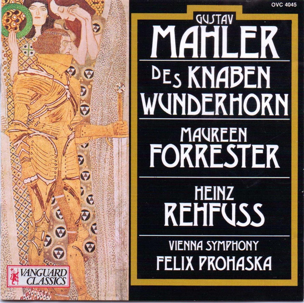 Mahler: Des Knaben Wunderhorn by Vienna Symphony, Felix Prohaska, Maureen Forrester & Hans Rehfuss album cover