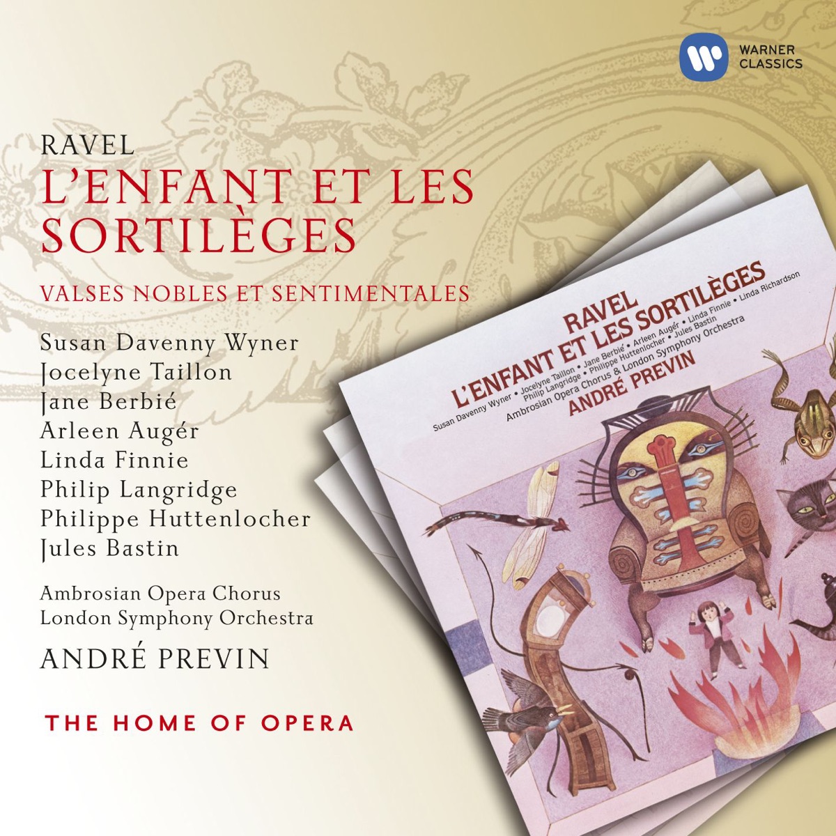 Ravel: L'Enfant et les Sortilèges & Valses nobles et sentimentales by André Previn, Jane Berbie, Royal Philharmonic Orchestra, Arleen Auger & Philip Langridge album cover