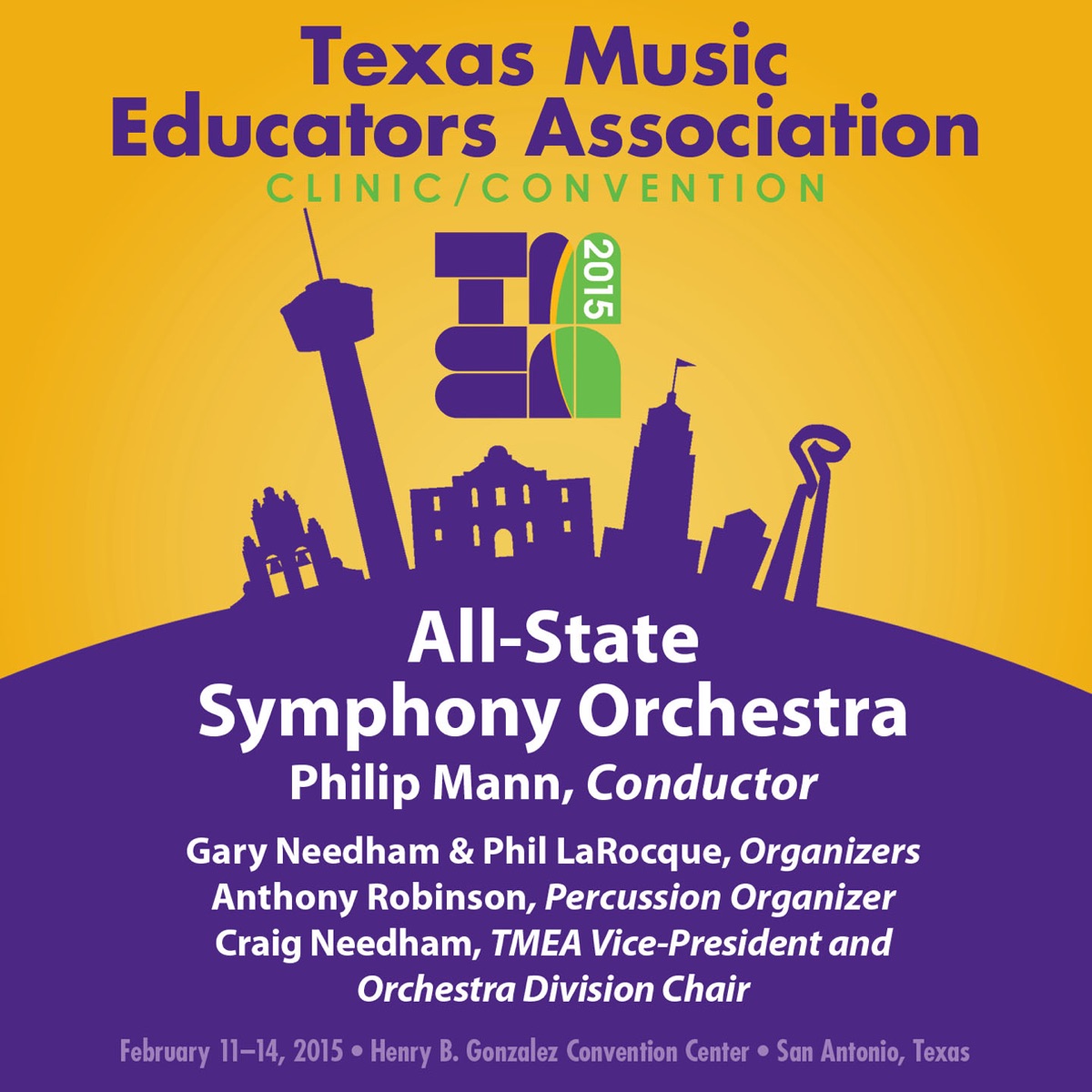 2015 Texas Music Educators Association (TMEA): All-State Symphony Orchestra [Live] by Texas All-State Symphony Orchestra & Philip Mann album cover