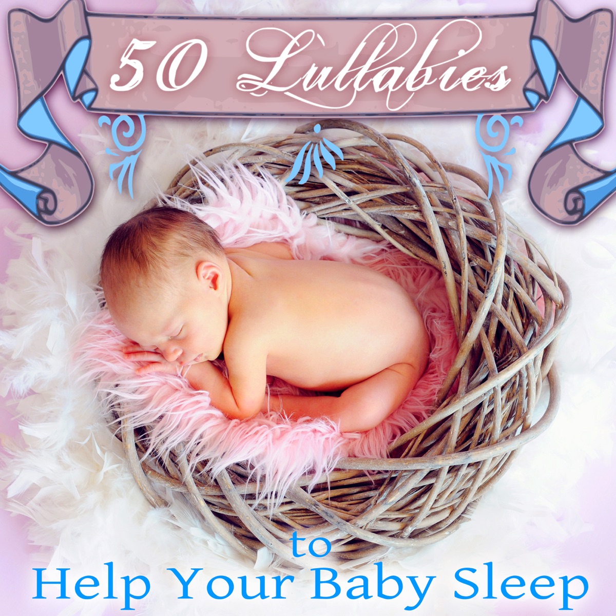 50 Lullabies to Help Your Baby Sleep – Deep Sleep Hypnosis, Bedtime Music, Baby Cure for Insomnia, Natural Sleep Aid, Soothing & Peaceful Harp Music by Deep Sleep Hypnosis Masters album cover
