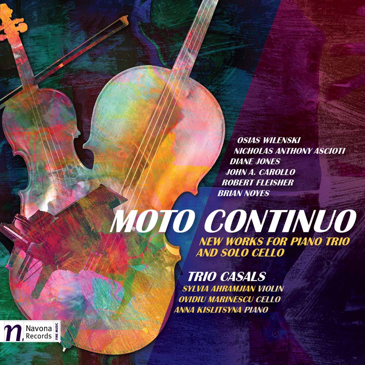 Moto continuo: New Works for Piano Trio & Solo Cello by Trio Casals album cover