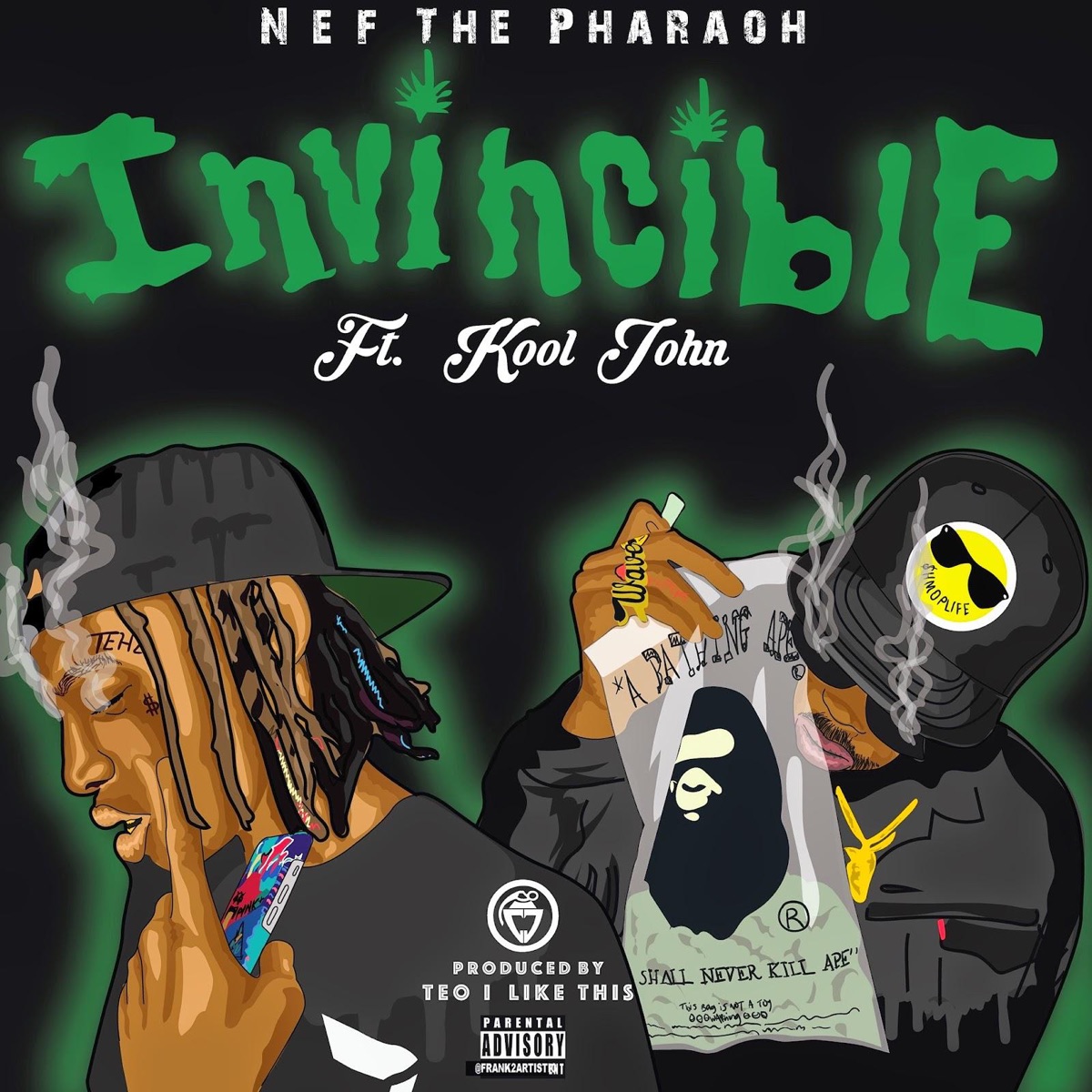 Invincible (feat. Kool John) - Single by Nef The Pharaoh album cover