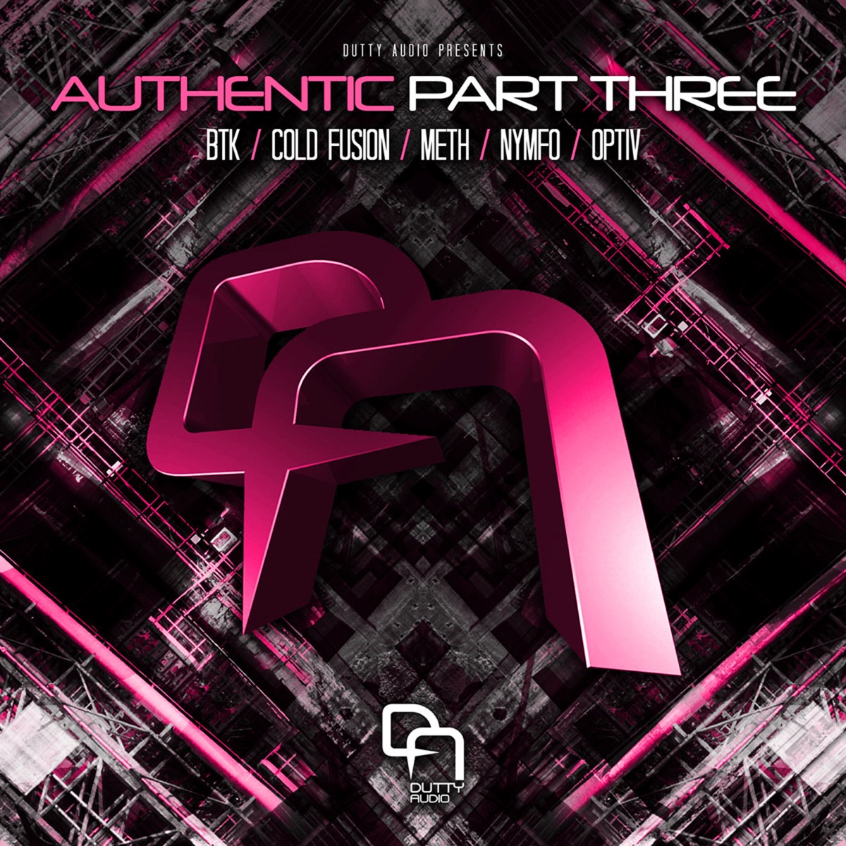 Authentic Part Three by BTK, Optiv, Nymfo, Meth, Maztek & Cold Fusion album cover