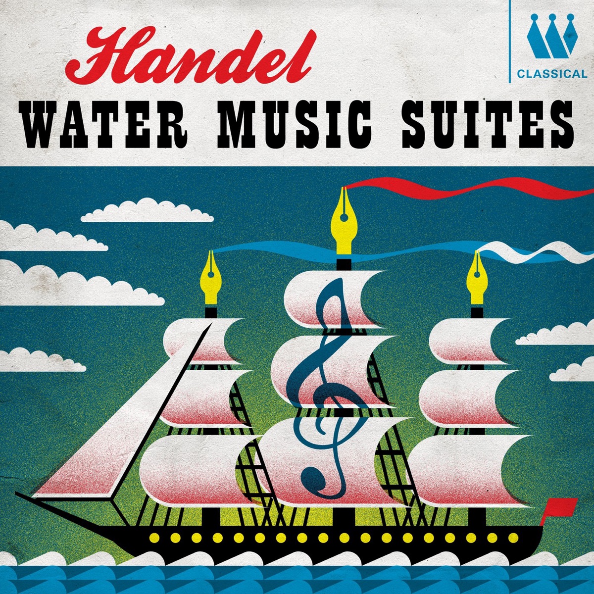 Handel - Water Music Suites by Linde Consort & Hans Martin Linde album cover