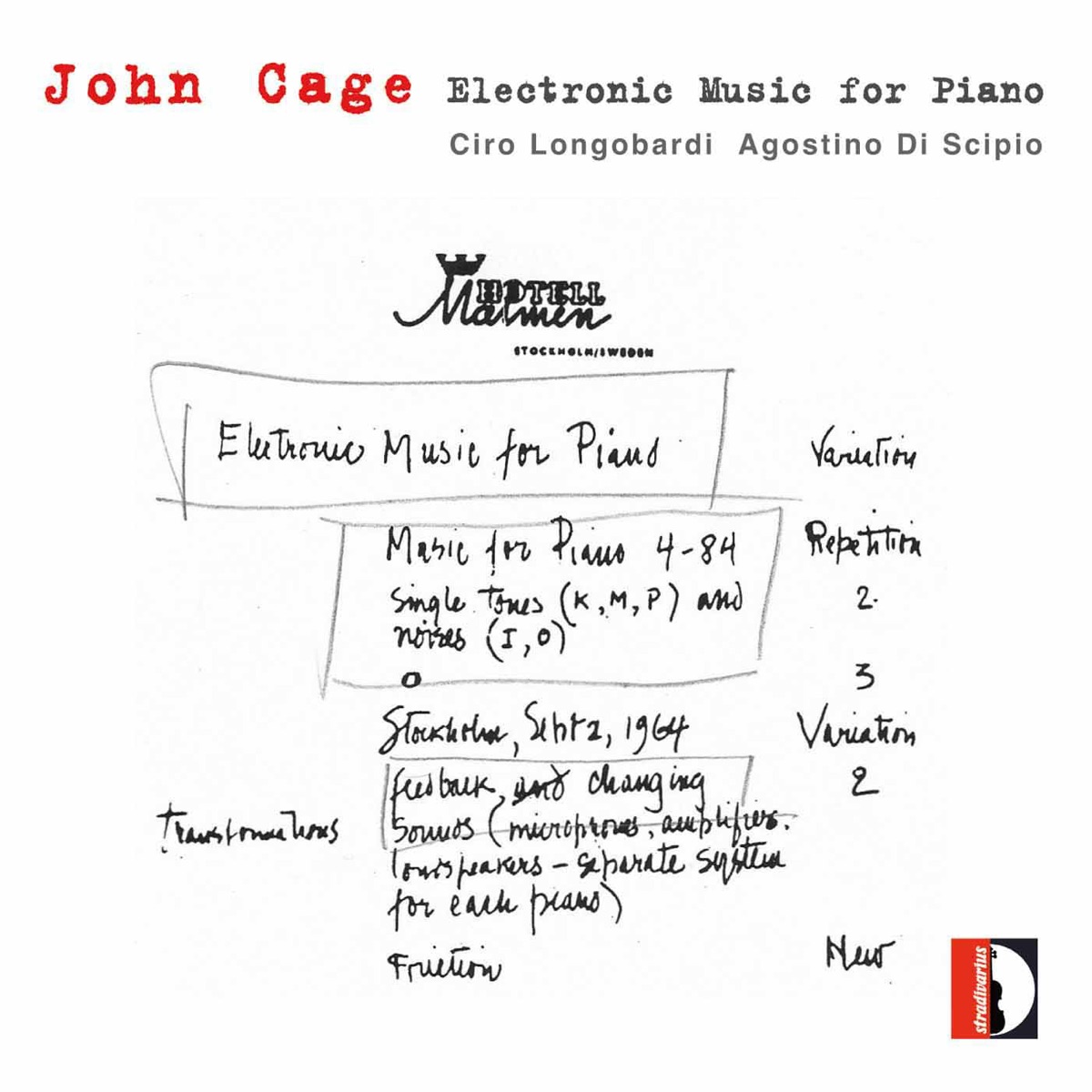 Cage: Electronic Music for Piano by Ciro Longobardi album cover