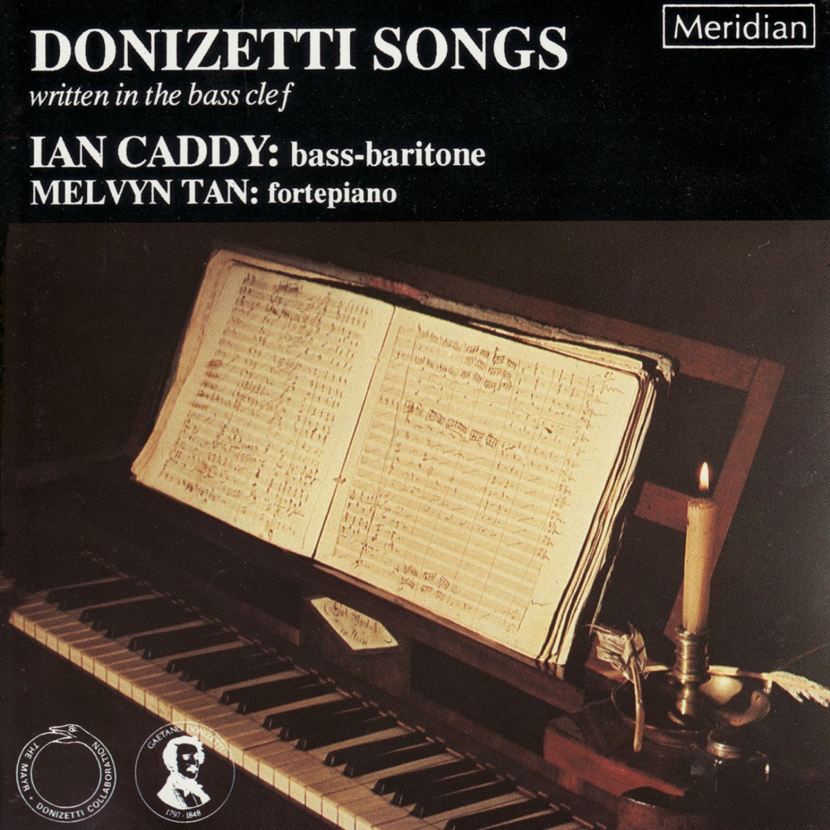 Donizetti: Songs Written in the Bass Clef by Ian Caddy & Melvyn Tan album cover