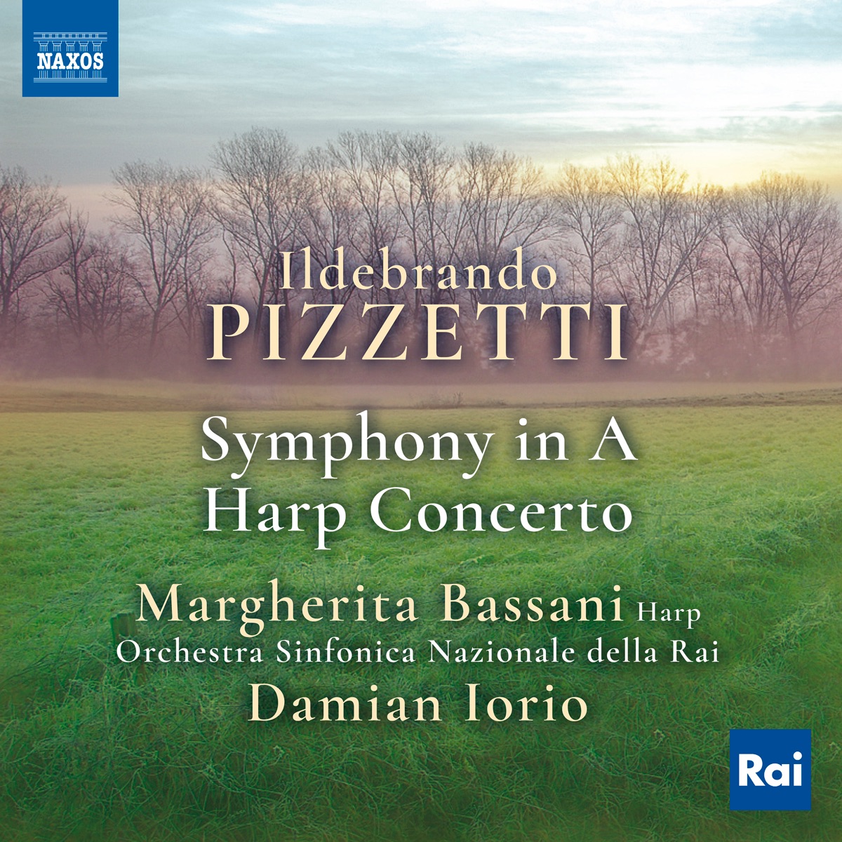 Pizzetti: Symphony in A Major & Harp Concerto in E-Flat Major by Margherita Bassani, Orchestra Sinfonica Nazionale della RAI di Torino & Damian Iorio album cover