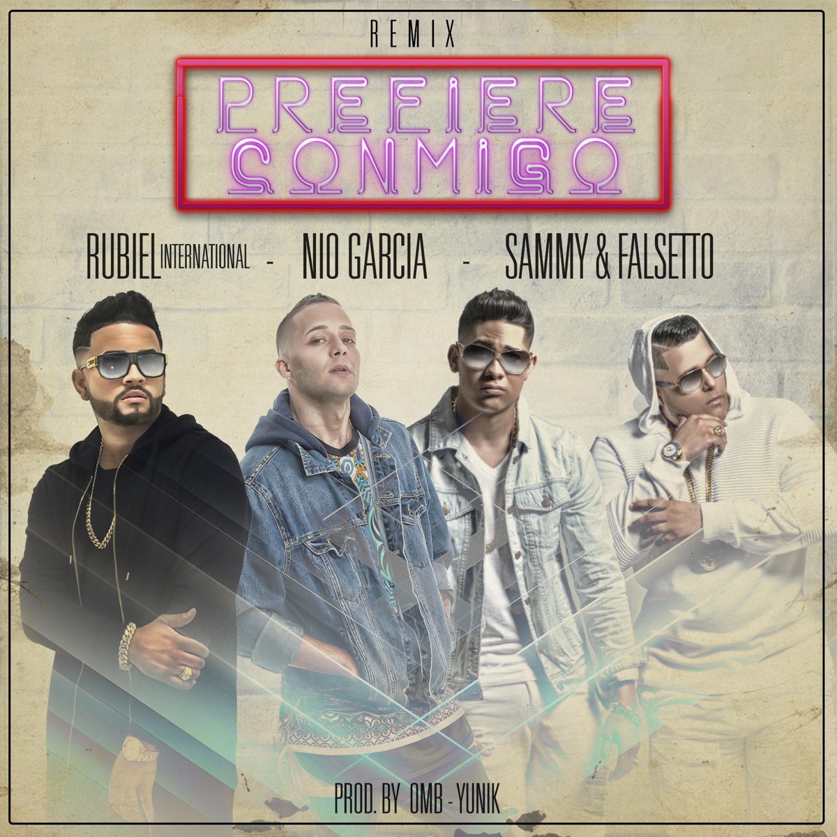 Prefiere Conmigo (Remix) [feat. Nio Garcia, Falsetto & Sammy] - Single by Rubiel International album cover