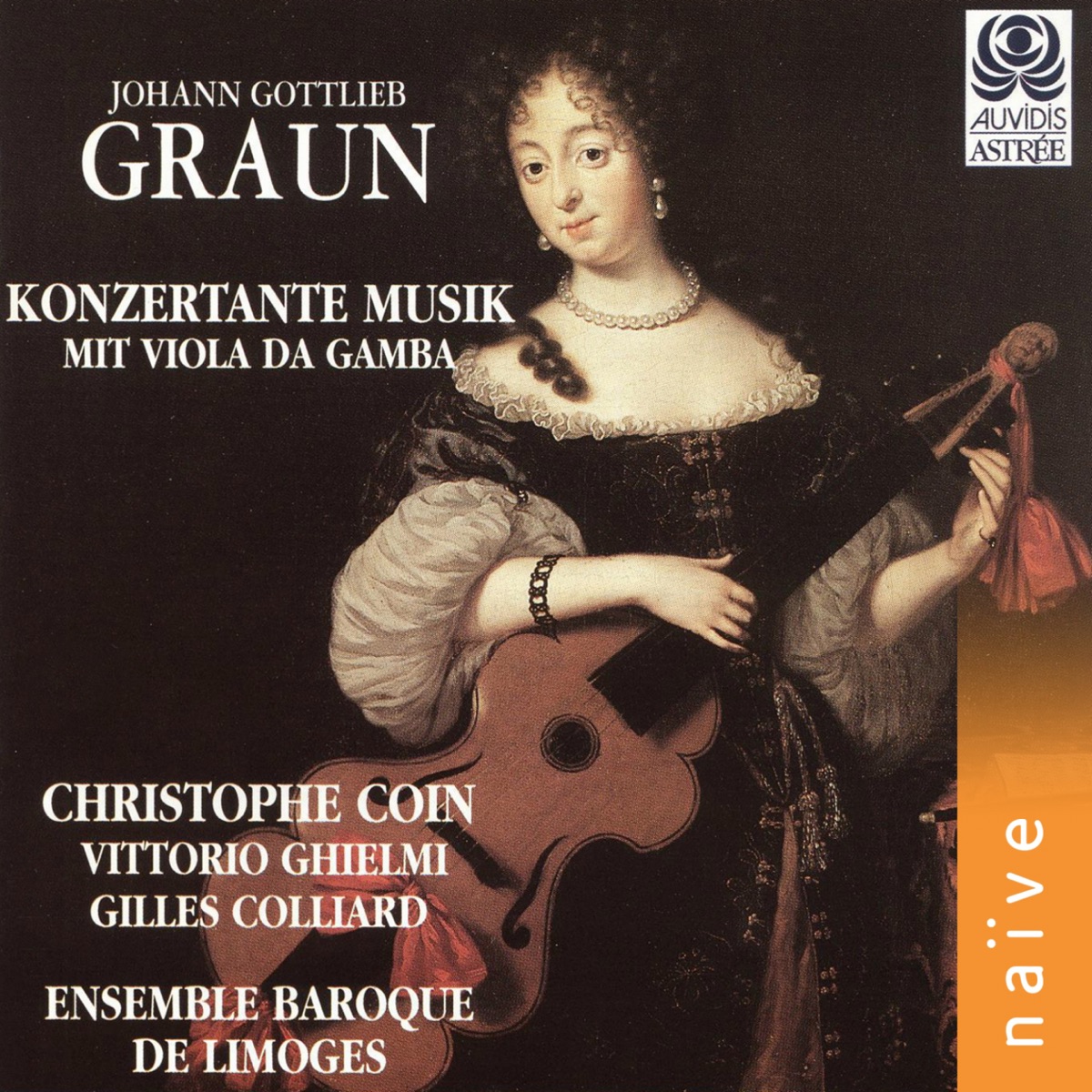 Graun: Konzertante musik mit viola da gamba by Gilles Colliard, Christophe Coin & Vittorio Ghielmi album cover