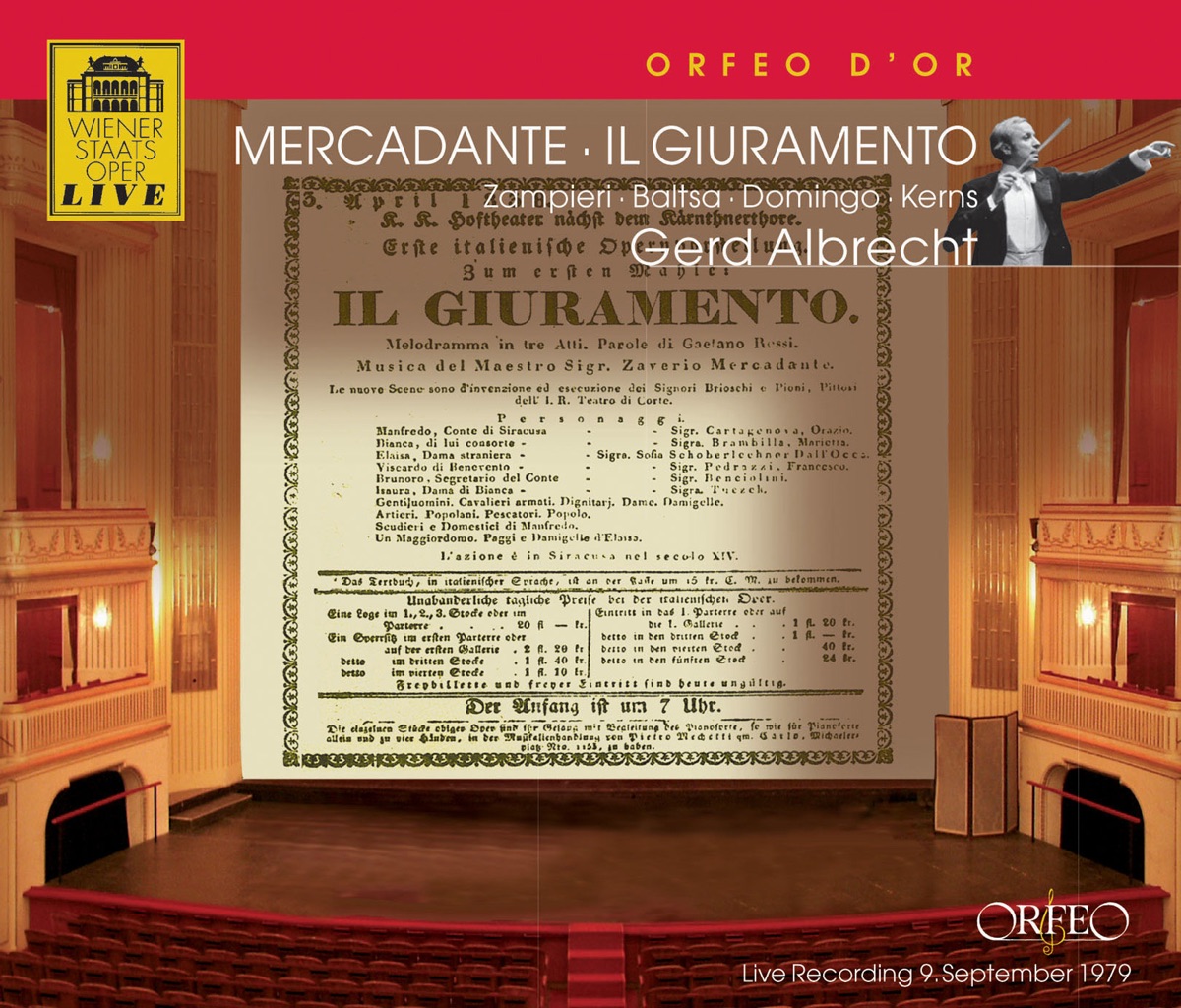 Mercadante: Il giuramento (Live) by Mara Zampieri, Agnes Baltsa, Plácido Domingo, Robert Kerns, Orchestra of the Vienna State Opera & Gerd Albrecht album cover